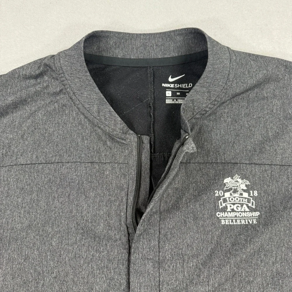Nike‎ Golf Shield Pullover Mens XL Gray 2018 PGA Championship Bellerive Snap